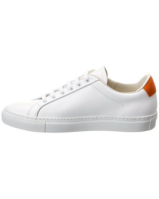 Pre-owned Common Projects Retro Low Leather Sneaker Women's 40 In White/orange