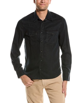 Current/Elliott Classic Western Shirt Mens Blue M