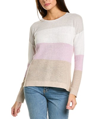 

Женский термопуловер Forte Cashmere с цветными блоками, Бежевый