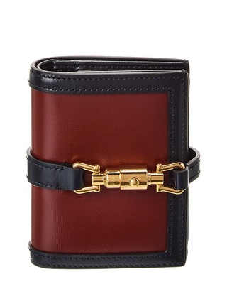 Кожаный футляр для карточек Gucci Jackie Женский синий