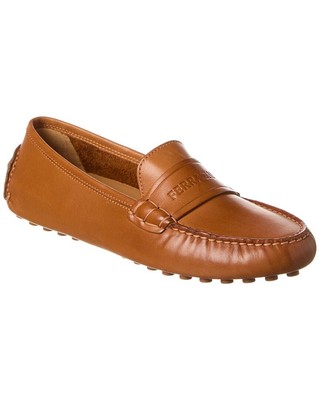 Кожаные мокасины Ferragamo Iside Женские коричневые 9.5 C