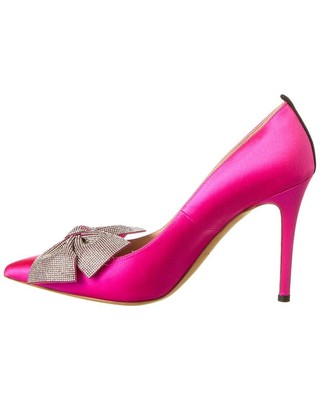 Pre-owned Sjp By Sarah Jessica Parker Samara 100 Satin Pump Women's In Pink