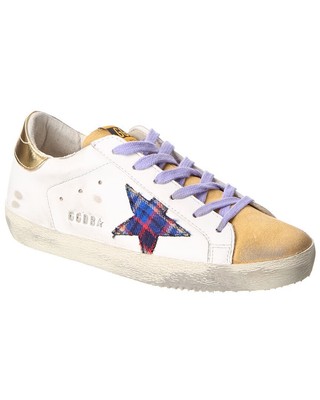 Женские кроссовки Golden Goose Superstar из кожи и замши белого цвета 41