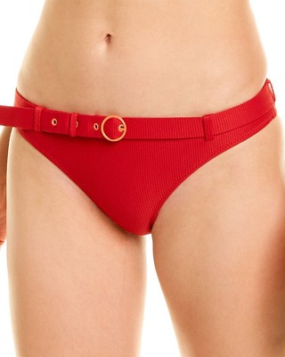 Однотонный купальник в полоску Rachel Bikini Bottom Womens Red Xl