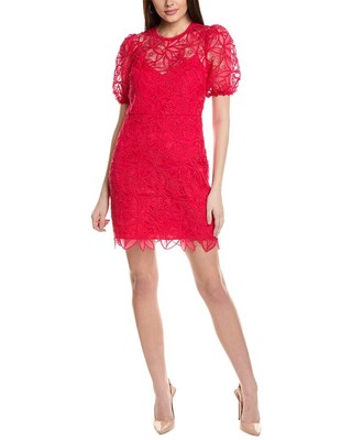 Ml Мини-платье Monique Lhuillier Vera Женское красное 0