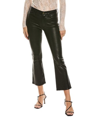 Джинсовая ткань с рамкой Le Crop из промытой черной кожи Mini Bootcut Jean Женская черная 26