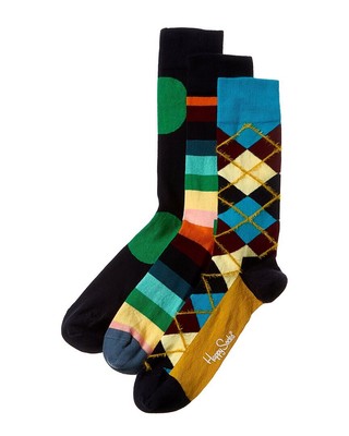 Happy Socks 3 шт. Классические носки, подарочный набор мужских носков 36-40