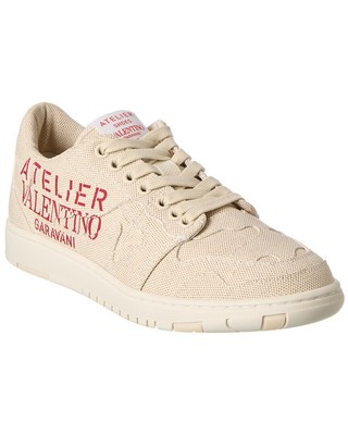 

Женские парусиновые кроссовки Valentino Atelier 07 Camouflage Edition бежевого цвета, Бежевый, NA