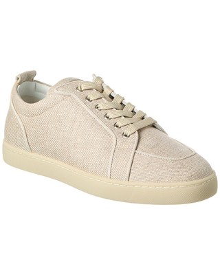 Льняные кроссовки Christian Louboutin Rantulow Orlato мужские бежевые 40