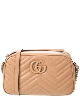 

Gucci Gg Marmont Маленькая Кожаная Сумка Через Плечо Женская Бежевая, NA