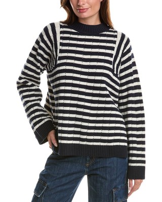 Шерстяной свитер Weekend Max Mara Bird женский синий L
