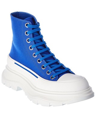Парусиновые ботинки Alexander Mcqueen Tread Slick женские синие 35