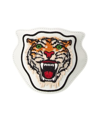 Нашивка из тигровой кожи Gucci Мужская белая