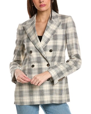 

Brunello Cucinelli двубортный блейзер из смесового льна женский, Bcwblazer