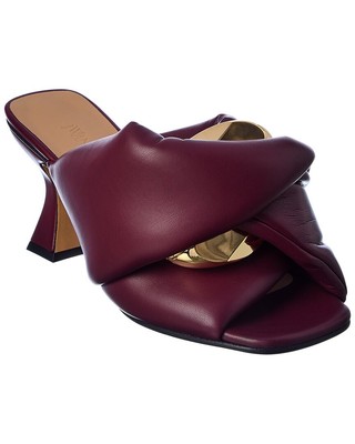 

Женские сандалии Jw Anderson с закрученной цепочкой, красные, Красный, NA