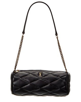 

Женская кожаная сумка через плечо Saint Laurent Sade Tube, черная, NA