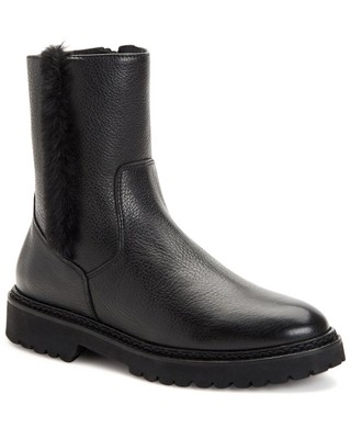 

Женские погодоустойчивые кожаные ботинки Aquatalia Myra, Black/black, NA