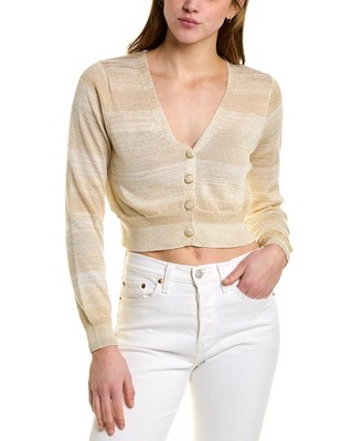 

Loveshackfancy Asteria Укороченный кардиган женский золотой