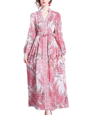 

Платье макси Tina женское, White - red