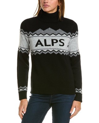 Hannah Rose Alps Turtleneck Wool & Cashmere-Blend Sweater Womens Black M