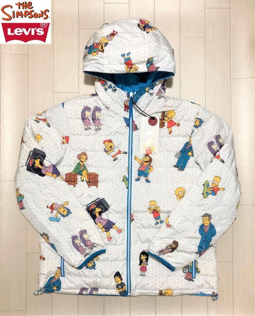 Pre-owned Levi's The Simpsons Collaboration Reversible Packable Jacket L Size 2402m In Multicolor