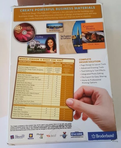 The Print Shop Pro Publisher Version 23 Deluxe Printshop Windows XP/Vista