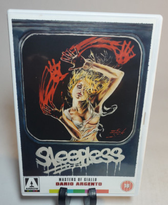 Sleepless Arrow Video PAL DVD w/Poster and Hype Sticker Region 2 Dario Argento