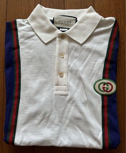 【D68】GUCCIグッチ　ポロシャツMADE IN ITALY D68】GUCCIグッチ ポロシャツMADE IN ITALY