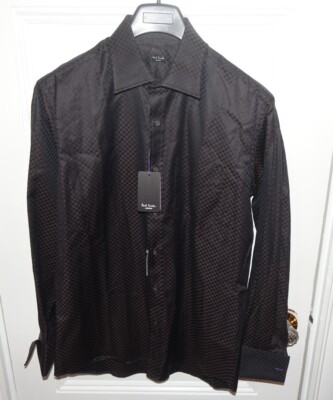 Paul Smith French Cuff Button Down Checkered Pattern Made In Italy Size 16/41