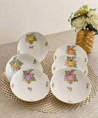Herend Petty Rose Bouquet Fruit Bowl Set Of 6