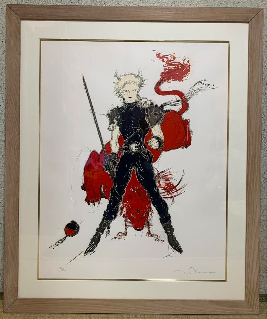 Yoshitaka Amano Heel Silkscreen Final Fantasy FF7 Character