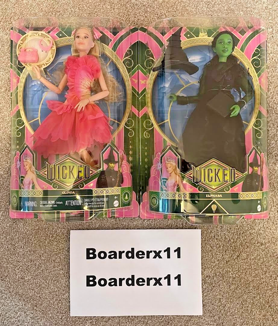 Mattel Wicked Movie Glinda & Elphaba Dolls MISPRINT ERROR