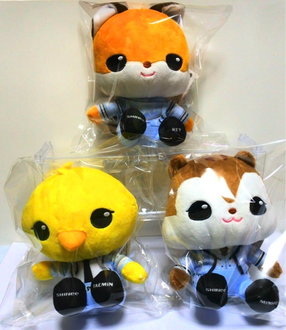 SHINee Animal Coordy Taemin Key Minho Plush Toy Doll 3 Set