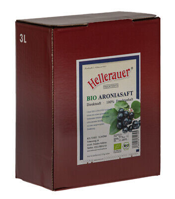 Bio Aroniasaft, 3 Liter Bag in Box, Aronia Saft