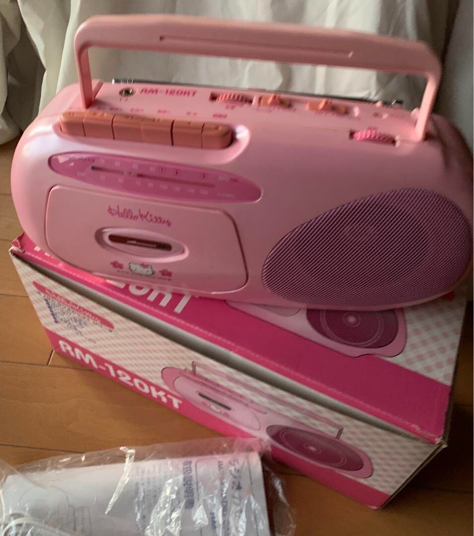 Hello Kitty AM/FM Radio Cassette Recorder Boombox 1976-1997