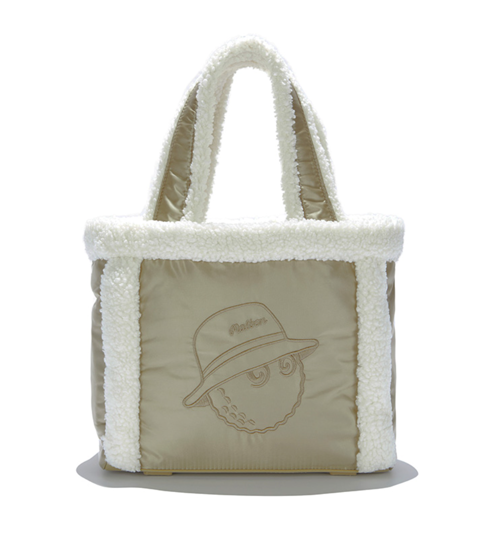 【MALBONGOLF】Malbon Quilting Bucket Tote Bag ■WOMAN Malbon Golf Korea] Malbon Quilted Bucket Tote Bag BEIGE