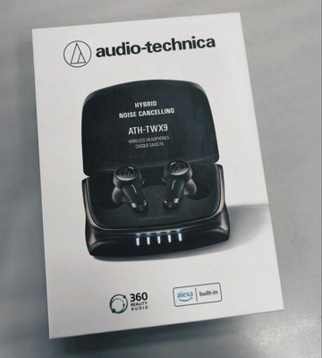 Audio Technica ATH-TWX9 Noise Canceling Wireless Earphones Black