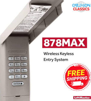 **ORIGINAL** LiftMaster 878MAX  Garage Door Keypad Wireless Entry System  
