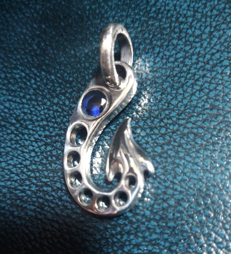 BWL Bill Wall Leather custom fish hook pendant Silver | eBay BWL Bill Wall Leather custom fish hook pendant Silver | eBay