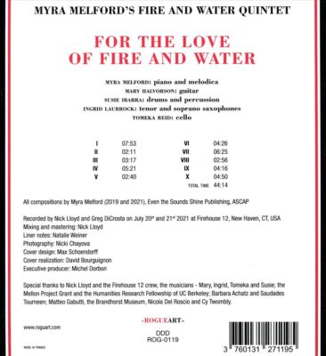 MYRA MELFORD'S FIRE AND WATER QUINTET - NEW CD