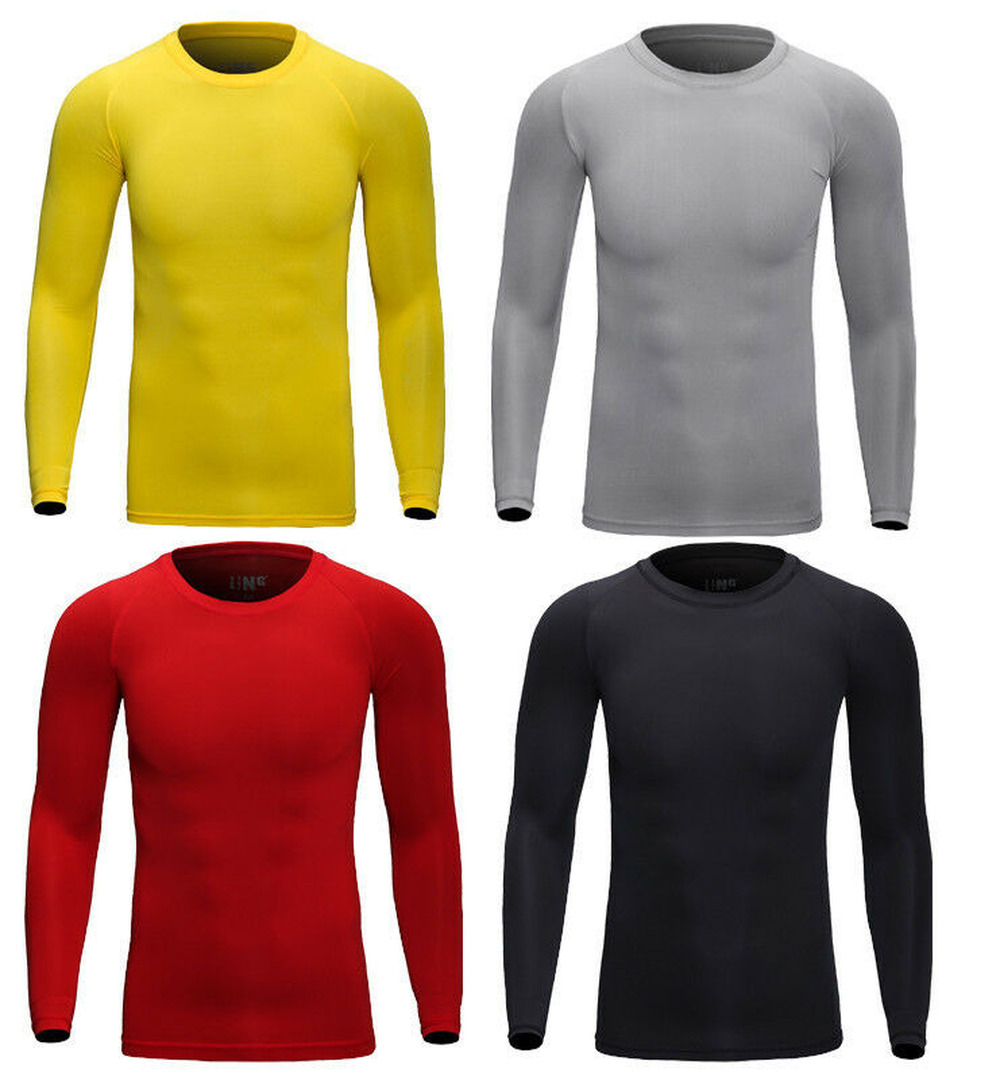 Men's Long Sleeve Thermal Underwear Johns Winter Warm Basic Crew Tops Shirt USA