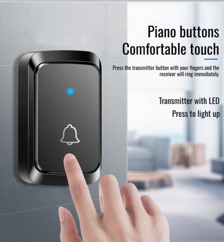 Home Wireless Doorbell Reminder Plugfree Remote Doorbell DC Wireless Pager