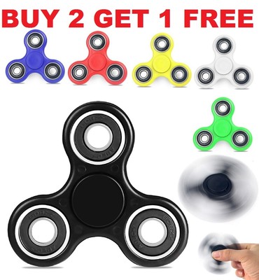 HAND SPINNER TRI FIDGET CERAMIC BALL DESK TOY EDC STOCKING STUFFER KIDS OR ADULT