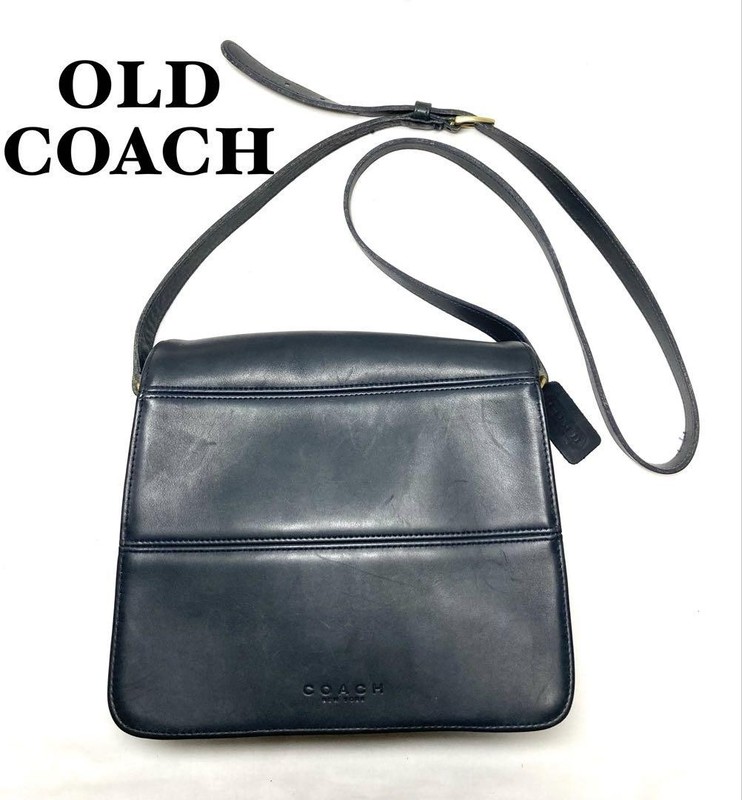 Vintage Coach 9092 Tribeca Stitch Flap Crossbody Bag Dark