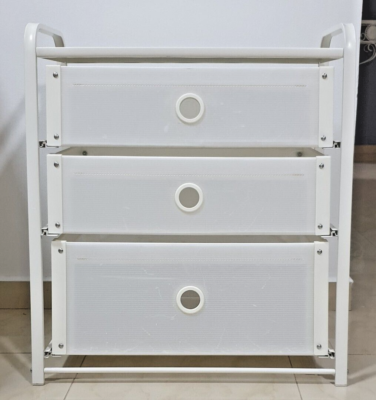 IKEA LOTE 3 drawer chest White Powder Coated Steel 21 24