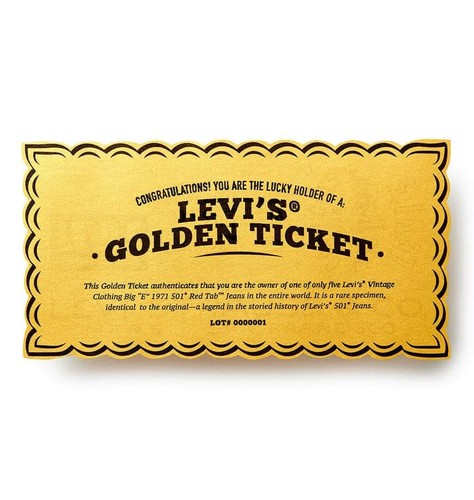 levis golden ticket