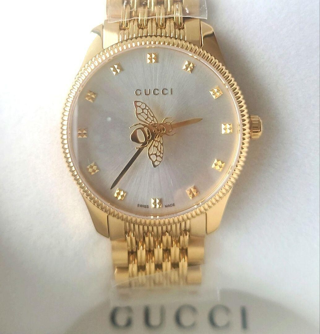 Pre-owned Gucci 【new】 Timeless Watch Bee Gold Ya1265021 Women Watch From Japan