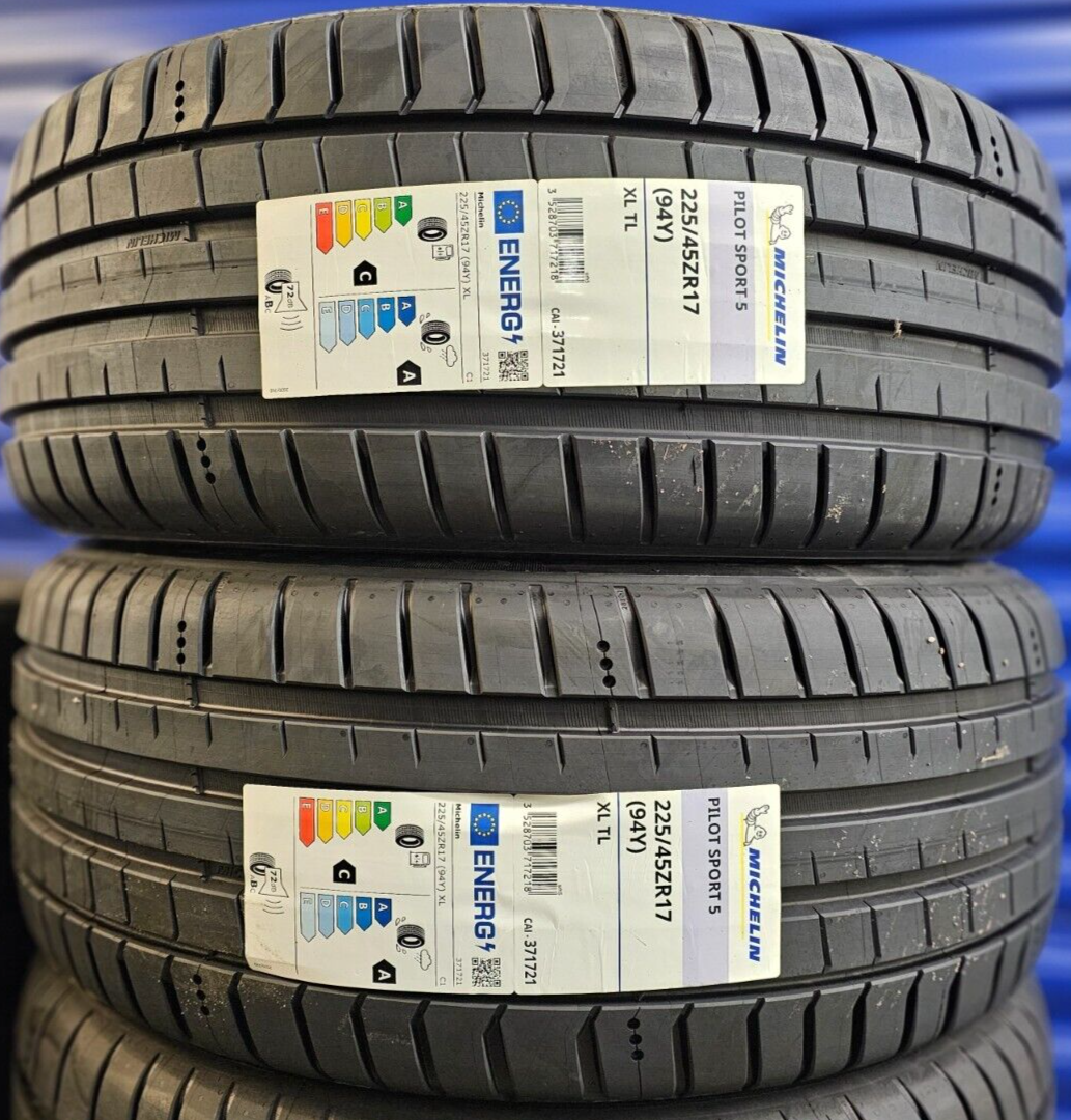 2X NEW MICHELIN PILOT SPORT 5 225/45 ZR17 XL 94Y CAR TYRES