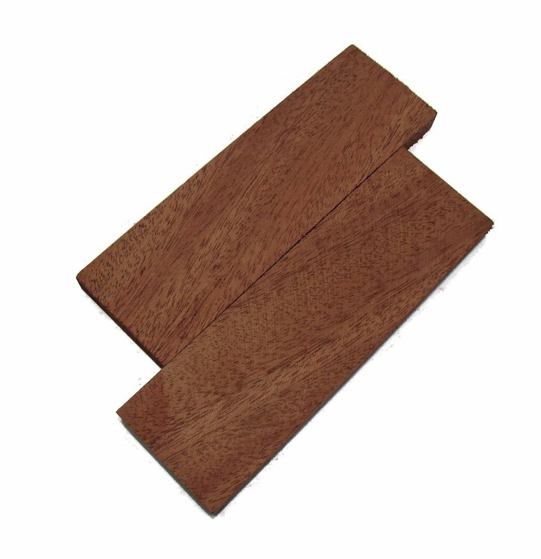 Messergriffschalen Sapeli 12x4x1cm Paar Scales Handels