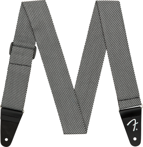 Fender  Modern Tweed Guitar Strap, White/Black 2" MODEL #: 0